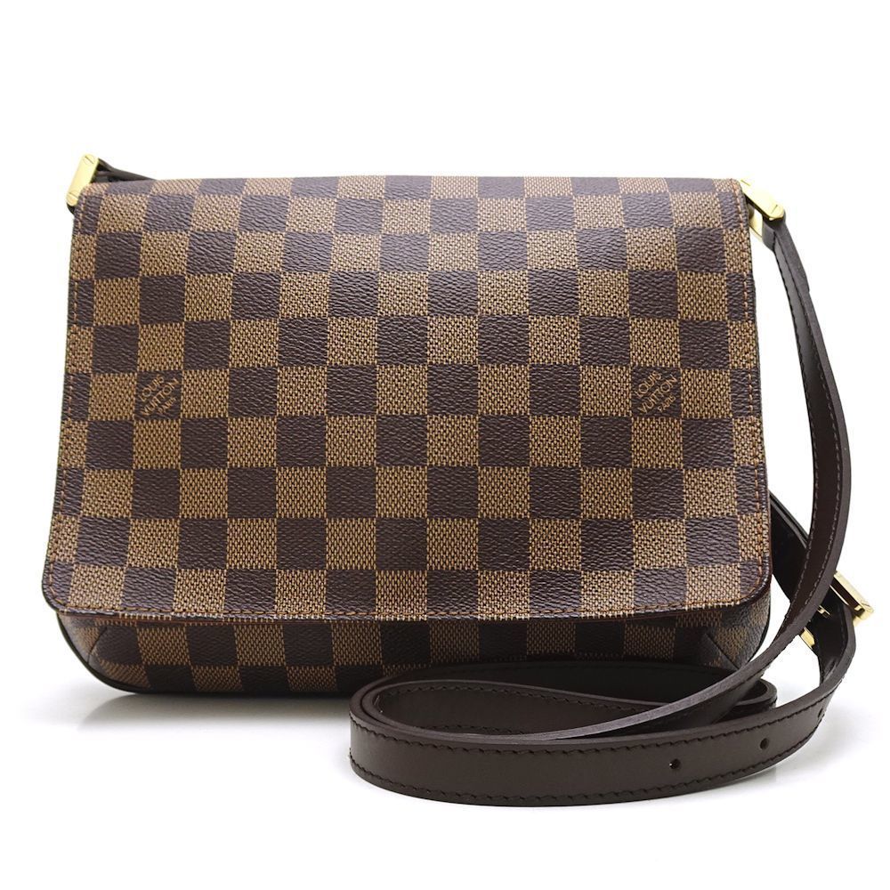 Louis Vuitton Damier Musette Tango Long Shoulder Ebene Brown